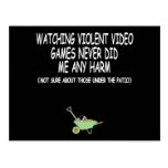 Videojuego violento tarjeta postal