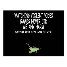 Videojuego violento tarjeta postal