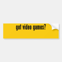 ¿videojuegos conseguidos? etiqueta de parachoque