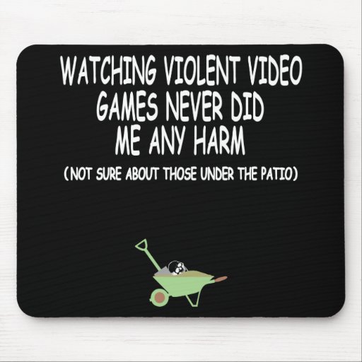 Videojuegos violentos divertidos tapetes de ratón