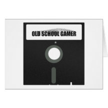 Videojugador de la escuela vieja tarjetón