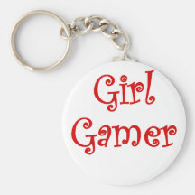 Videojugador del chica llavero personalizado