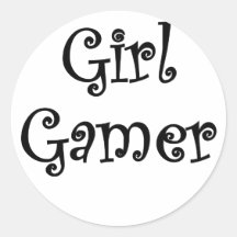 Videojugador del chica pegatina