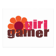 Videojugador del chica postales