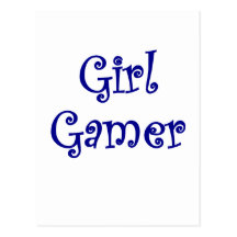 Videojugador del chica tarjetas postales