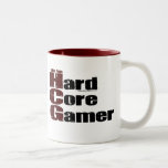 Videojugador del núcleo duro tazas