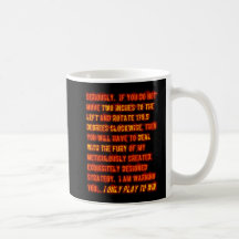 Videojugador serio - naranja taza de café