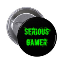 Videojugador serio - verde pin