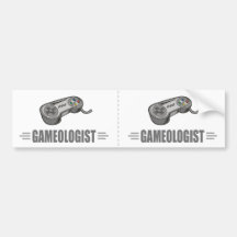 Videojugador video divertido etiqueta de parachoque