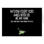 Videojugador video violento felicitación