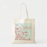 Vides de la primavera y tote con monograma azul de bolsas