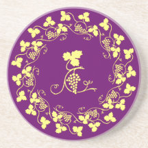 Vides y uvas posavasos personalizados