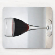 Vidrio de vino rojo alfombrillas de ratones