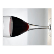 Vidrio de vino rojo postal