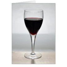 Vidrio de vino rojo tarjetas