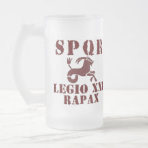 Vidrio esmerilado romano de la legión del 21ro Cap Taza De Café