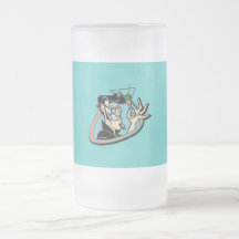 Vidrio retro 1950 del hombre de Martini Taza De Café