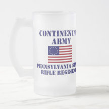 Vidrio revolucionario del regimiento de Pennsylvan Tazas De Café