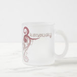 Vidrio rizado rosado de la taza de Kentucky del re