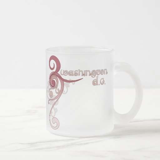 Vidrio rizado rosado de la taza del Washington DC 