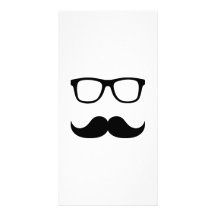 Vidrios del bigote tarjetas fotograficas 