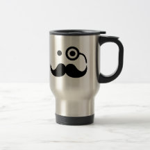 Vidrios sonrientes del bigote tazas de café