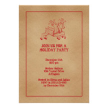 Vieja celebración de días festivos del navidad de  invitación