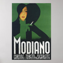 vieja colección de la publicidad, vintage, fumando impresiones