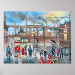 Vieja pintura al óleo del tren del viaducto de Sto Impresiones