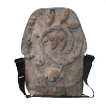 Vieja reliquia de talla de piedra bolsa de mensajeria 