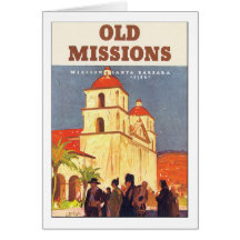 Viejas misiones Santa Barbara 1786 Felicitacion