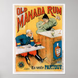 Viejo arte del anuncio de la bebida del vintage de impresiones
