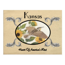 Viejo estado de Kansas de la postal de la aparienc