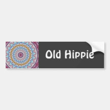 Viejo Hippie Etiqueta De Parachoque