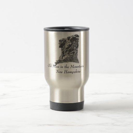 Viejo hombre en la montaña, NH - bosquejo de la pl Taza