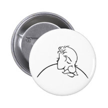 Viejo hombre o señora joven ilusión óptica pins