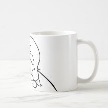 Viejo hombre o señora joven ilusión óptica tazas de café