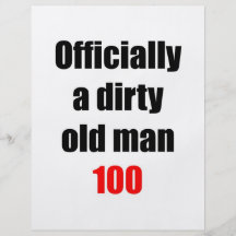 Viejo hombre sucio 100 tarjeta publicitaria