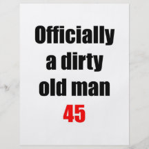Viejo hombre sucio 45 tarjeta publicitaria