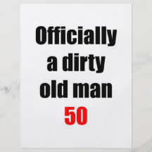 Viejo hombre sucio 50 tarjetas informativas