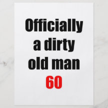 Viejo hombre sucio 60 tarjetas informativas