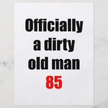 Viejo hombre sucio 85 flyer personalizado