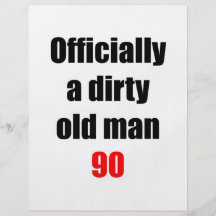 Viejo hombre sucio 90 flyer personalizado
