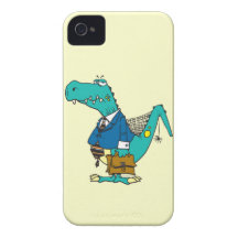 viejo personaje de dibujos animados divertido del  iPhone 4 Case-Mate cárcasa
