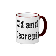 Viejo y decrépito taza