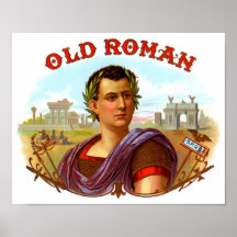 Viejos cigarro del ~ y etiqueta romanos de los cig impresiones