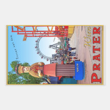 Viena - parque de Prater Rectangular Pegatinas
