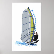 viento de cogida de la persona que practica surf poster