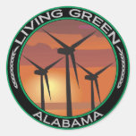 Viento verde Alabama Pegatina