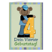 Vierter Geburtstag Baer Grußkarten